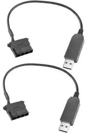 2 Pack USB to 12V Molex Fan Step-Up Power Cable, 30cm(11.8 Inch) USB Port to Molex Adapter Cord for PC Cooling Fan Power Supply 2 Pack USB to 12V Molex Fan Step-Up Power Cable, 30cm(11.8 Inch) USB Port to Molex Adapter Cord for PC Cooling Fan Power Supply