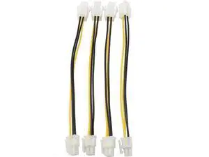 4PCS 8 Inch 4-Pin ATX Male to Female 12V CPU Power Extension Cable 4PCS 8 Inch 4-Pin ATX Male to Female 12V CPU Power Extension Cable
