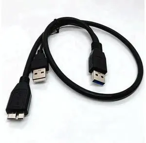 0.6m USB 3.0 Type A to Micro B Y Splitter Cable, External Hard Drive Data & Power Charging Cord for Mobile HDD 0.6m USB 3.0 Type A to Micro B Y Splitter Cable, External Hard Drive Data & Power Charging Cord for Mobile HDD