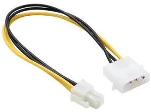 Square 4 Pin to Mini 4 Pin Power Splitter Cable for PC Motherboard & CPU Square 4 Pin to Mini 4 Pin Power Splitter Cable for PC Motherboard & CPU
