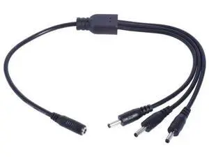 1 Female to 3 Male DC Power Splitter Cable, 3.5mm×1.35mm 3-Way DC Splitter Cord for CCTV Cameras & LED Light Strips 1 Female to 3 Male DC Power Splitter Cable, 3.5mm×1.35mm 3-Way DC Splitter Cord for CCTV Cameras & LED Light Strips