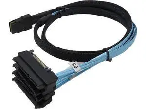 0.5m (1.64FT) 36 Pin Mini SAS SFF-8087 to 4 x 29Pin SFF-8482 Hard Drive Cable, SATA 15pin Powered Internal SAS Cable 0.5m (1.64FT) 36 Pin Mini SAS SFF-8087 to 4 x 29Pin SFF-8482 Hard Drive Cable, SATA 15pin Powered Internal SAS Cable