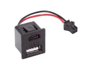 Type-C & Type-A Female Socket to 2.54mm Pitch 2Pin Header Cable with Latch Mount, DIY DC 5V Power Wire Type-C & Type-A Female Socket to 2.54mm Pitch 2Pin Header Cable with Latch Mount, DIY DC 5V Power Wire