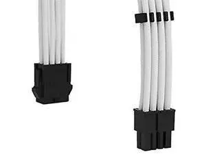 White Sleeved PSU Extension Cable Kit 18AWG, EPS 8Pin + PCIe 8Pin with Cable Combs for Motherboard & GPU White Sleeved PSU Extension Cable Kit 18AWG, EPS 8Pin + PCIe 8Pin with Cable Combs for Motherboard & GPU