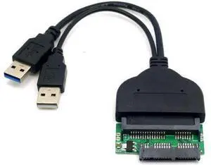 1 Set USB 3.0 to 22Pin SATA & Micro SATA Adapter Cable for 1.8" / 2.5" HDD with Extra USB Power Cord 1 Set USB 3.0 to 22Pin SATA & Micro SATA Adapter Cable for 1.8" / 2.5" HDD with Extra USB Power Cord