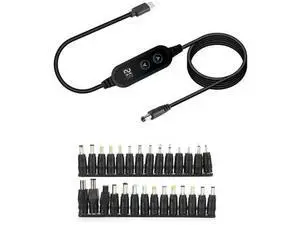 100W USB-C to Universal Laptop DC Jack Charging Cable with 28 Interchangeable Connectors, Type-C Laptop Power Adapter Cord 100W USB-C to Universal Laptop DC Jack Charging Cable with 28 Interchangeable Connectors, Type-C Laptop Power Adapter Cord