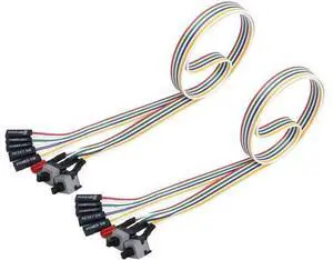 2 Pack 65cm ATX PC Power On/Off & Reset Switch Cable Kit with HDD Activity LED Indicator Wires 2 Pack 65cm ATX PC Power On/Off & Reset Switch Cable Kit with HDD Activity LED Indicator Wires