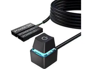 65 Inch External PC Power On/Off Switch with LED Indicator, Desktop Motherboard External Startup Button Extension Cable 65 Inch External PC Power On/Off Switch with LED Indicator, Desktop Motherboard External Startup Button Extension Cable