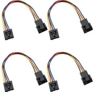 4PCS 6.89 Inch / 17.5cm 5Pin to 4Pin CPU Fan Adapter Extension Cable 4PCS 6.89 Inch / 17.5cm 5Pin to 4Pin CPU Fan Adapter Extension Cable