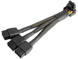 Type A 90° Right Angle 12VHPWR 16Pin to 3×8Pin PCIe Power Extension Cable, 16AWG 600W PCIe 5.0, for RTX 4090/4080/3090Ti/4070Ti Type A 90° Right Angle 12VHPWR 16Pin to 3×8Pin PCIe Power Extension Cable, 16AWG 600W PCIe 5.0, for RTX 4090/4080/3090Ti/4070Ti