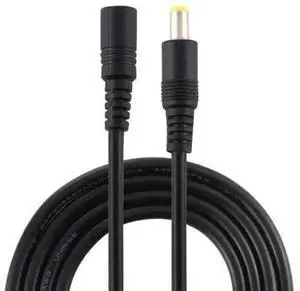 1m Black DC Power Extension Cable, 8A 5.5x2.5mm Female to Male 1m Black DC Power Extension Cable, 8A 5.5x2.5mm Female to Male