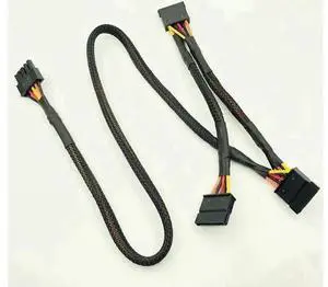 Black Sleeved 5Pin to 3 SATA Modular PSU Cable, 88CM Compatible with OCZ ZT & GreatWall Power Supplies Black Sleeved 5Pin to 3 SATA Modular PSU Cable, 88CM Compatible with OCZ ZT & GreatWall Power Supplies
