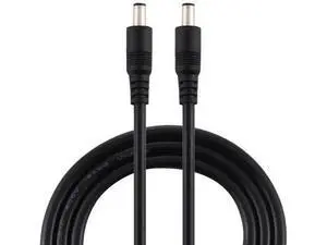 1.5m Black 8A DC 5.5x2.1mm Male to Male Power Extension Cable 1.5m Black 8A DC 5.5x2.1mm Male to Male Power Extension Cable