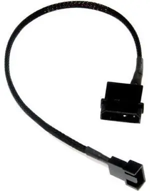 2 Pack Molex to 3Pin PC Fan Power Adapter Cable, Compatible with 3Pin / 4Pin PWM Fans, 12V Direct PSU Power Supply Cord 2 Pack Molex to 3Pin PC Fan Power Adapter Cable, Compatible with 3Pin / 4Pin PWM Fans, 12V Direct PSU Power Supply Cord