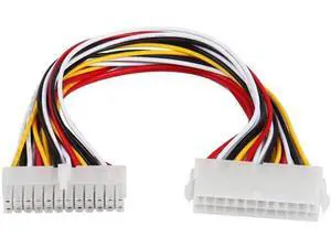 30cm 18AWG ATX 24Pin Male to Female Motherboard Power Extension Cable, PC PSU 24-Pin Mainboard Extender Cord 30cm 18AWG ATX 24Pin Male to Female Motherboard Power Extension Cable, PC PSU 24-Pin Mainboard Extender Cord