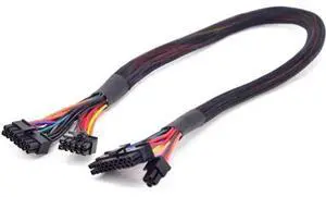 25 Inch 18AWG 24Pin (20+4 Split) ATX Motherboard Main Power Cable, 14Pin+10Pin Modular Connector Compatible with Corsair HXi Series PSU 25 Inch 18AWG 24Pin (20+4 Split) ATX Motherboard Main Power Cable, 14Pin+10Pin Modular Connector Compatible with Corsair HXi Series PSU