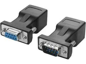 1 Pair DB9 RS232 Male & Female to RJ45 Female Serial Console Adapter, DB9 9Pin Serial Port to Cat5/Cat6 Ethernet LAN Converter 1 Pair DB9 RS232 Male & Female to RJ45 Female Serial Console Adapter, DB9 9Pin Serial Port to Cat5/Cat6 Ethernet LAN Converter