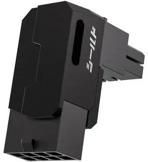 Shield Series 8-Pin PCIe GPU Power Adapter, 90 Degree Angled Connector, Reverse Type Aluminum Adapter for Graphics Card, Black - 1 Pack Shield Series 8-Pin PCIe GPU Power Adapter, 90 Degree Angled Connector, Reverse Type Aluminum Adapter for Graphics Card, Black - 1 Pack
