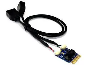 M.2 NGFF Key A-E to Dual USB 2.0 Port Expansion Riser Card Adapter with USB2.0 Cable M.2 NGFF Key A-E to Dual USB 2.0 Port Expansion Riser Card Adapter with USB2.0 Cable