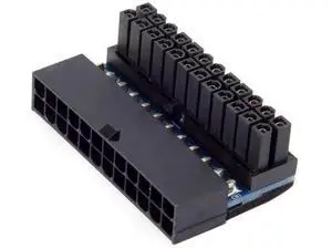 JSER 90 Degree ATX 24Pin Power Adapter, 24Pin Female to Male Right Angle Connector for Desktop Motherboard PSU JSER 90 Degree ATX 24Pin Power Adapter, 24Pin Female to Male Right Angle Connector for Desktop Motherboard PSU