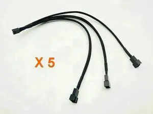 5PCS 1 to 3 4Pin PWM Fan Splitter Cables, 4P Female to 3/4Pin Adapter for PC CPU & Mining Cooling Fans 5PCS 1 to 3 4Pin PWM Fan Splitter Cables, 4P Female to 3/4Pin Adapter for PC CPU & Mining Cooling Fans