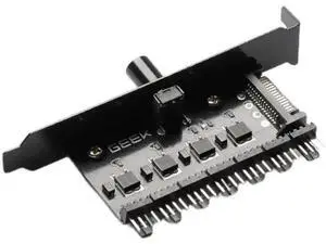 7-Way PC Fan Speed Controller Splitter Cable, SATA Powered 3Pin/4Pin PWM Fan Hub for Chassis Radiator Cooling Fans Temperature Regulation 7-Way PC Fan Speed Controller Splitter Cable, SATA Powered 3Pin/4Pin PWM Fan Hub for Chassis Radiator Cooling Fans Temperature Regulation