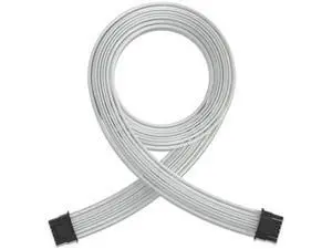 White Nylon Sleeved PCIe 5.0 12VHPWR 16Pin(12+4) Male to Male Modular PSU Cable, 16AWG High Current GPU Power Cord Compatible with RTX 3090Ti, RTX 4080, RTX 4090 White Nylon Sleeved PCIe 5.0 12VHPWR 16Pin(12+4) Male to Male Modular PSU Cable, 16AWG High Current GPU Power Cord Compatible with RTX 3090Ti, RTX 4080, RTX 4090