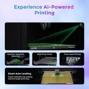 Creality Official K2 Pro Combo(A) 3D Printer, Multi-Color Printing with CFS, 600mm/s High-Speed, AI Cameras, Full Auto-Leveling, Dual Z-Axis, 300x300x300mm Build Volume Creality Official K2 Pro Combo(A) 3D Printer, Multi-Color Printing with CFS, 600mm/s High-Speed, AI Cameras, Full Auto-Leveling, Dual Z-Axis, 300x300x300mm Build Volume