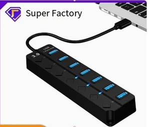 USB extender, 1-to-7 USB splitter, custom 3.0 USB 7-port independent switch hub computer hub. USB extender, 1-to-7 USB splitter, custom 3.0 USB 7-port independent switch hub computer hub.