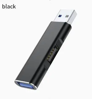 USB 3.0 2-in-1 hub, Type-C converter, laptop splitter, alloy expansion USB version black USB 3.0 2-in-1 hub, Type-C converter, laptop splitter, alloy expansion USB version black
