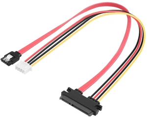 SATA Data Power Combo Cable - XH2.54 4PIN to 7+15P 2-in-1 Adapter for HDD SSD Optical Drive, 6Gbps High-Speed SATA III Cable for PC Motherboard Power Supply SATA Data Power Combo Cable - XH2.54 4PIN to 7+15P 2-in-1 Adapter for HDD SSD Optical Drive, 6Gbps High-Speed SATA III Cable for PC Motherboard Power Supply