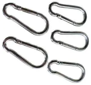5pcs/lot Stainless Steel Spring Hook Climbing Safety Hanging Buckle Snap Carabiner Outdoor Mountaineering Buckle 5pcs/lot Stainless Steel Spring Hook Climbing Safety Hanging Buckle Snap Carabiner Outdoor Mountaineering Buckle