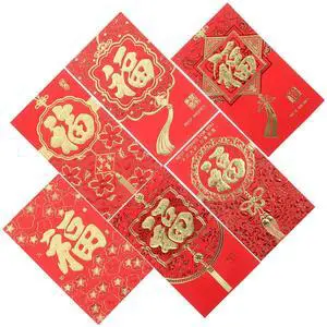6Pcs Dragon Year Red Envelopes Paper Chinese Year Red Packets Fu Character Money Holders Lucky 2024 Money Pocket 6Pcs Dragon Year Red Envelopes Paper Chinese Year Red Packets Fu Character Money Holders Lucky 2024 Money Pocket