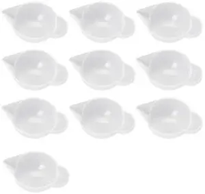 10 Pcs Silicone Mold Cup Dispenser Unique Mini Measuring Cup Modulation Tools for DIY Epoxy Resin Craft 10 Pcs Silicone Mold Cup Dispenser Unique Mini Measuring Cup Modulation Tools for DIY Epoxy Resin Craft