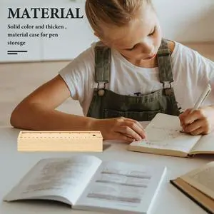Solid Color Thick Wooden Pencil Case Rectangle Box Large Capacity Eco Friendly Wood Stationery Box for Kids School Solid Color Thick Wooden Pencil Case Rectangle Box Large Capacity Eco Friendly Wood Stationery Box for Kids School