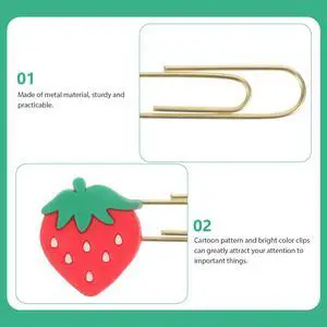8Pcs Avocado Bookmark Paper Clips Premium l Cartoon Pattern Office School l Paper Clamp Binding Pin Cute Stationery 8Pcs Avocado Bookmark Paper Clips Premium l Cartoon Pattern Office School l Paper Clamp Binding Pin Cute Stationery