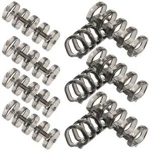 10Pcs Lightweight Plastic Binder Rings 5-Hole Loose Leaf Notebook Rings for Easy Operation No Tool Required Student Teacher 10Pcs Lightweight Plastic Binder Rings 5-Hole Loose Leaf Notebook Rings for Easy Operation No Tool Required Student Teacher