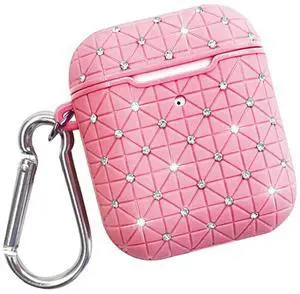 Protection Case Tpu Cover Compatible for AirPods 1 2 Pink Scratch Proof Shockproof Earphone Protector Hanging Protection Case Tpu Cover Compatible for AirPods 1 2 Pink Scratch Proof Shockproof Earphone Protector Hanging