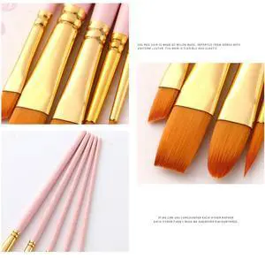 5Pcs Professional Paintbrush Set Elastic Nylon Hair for Watercolor Oil Acrylic Painting Suitable for Students Artists Painting 5Pcs Professional Paintbrush Set Elastic Nylon Hair for Watercolor Oil Acrylic Painting Suitable for Students Artists Painting