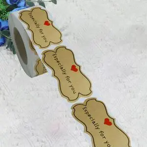 250Pcs Self-Adhesive Sealing el Stickers Kraft Paper Design for Biscuit Macaron Chocolate Bag Closure Gift Tag Decoration 250Pcs Self-Adhesive Sealing el Stickers Kraft Paper Design for Biscuit Macaron Chocolate Bag Closure Gift Tag Decoration