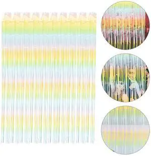 Macaron Foil Fringe Curtain Plastic Party Backdrop Vertical Stripe Design Birthday Party Decorations Bachelorette Supplies Macaron Foil Fringe Curtain Plastic Party Backdrop Vertical Stripe Design Birthday Party Decorations Bachelorette Supplies