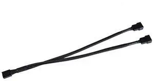4Pcs 4 Pin Pwm Splitter Cable Computer CPU Fan Splitter Adapter Cable Supports Auto Pwm Control Dual Output Black Braided Design 4Pcs 4 Pin Pwm Splitter Cable Computer CPU Fan Splitter Adapter Cable Supports Auto Pwm Control Dual Output Black Braided Design