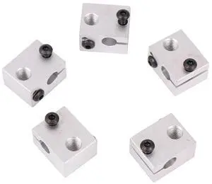 5Pcs Aluminum Heater Block for 3D Printer Hot End Aluminum Alloy Heating Block Sandblasted Oxidized Surface M5 Thermocouple Hole 5Pcs Aluminum Heater Block for 3D Printer Hot End Aluminum Alloy Heating Block Sandblasted Oxidized Surface M5 Thermocouple Hole
