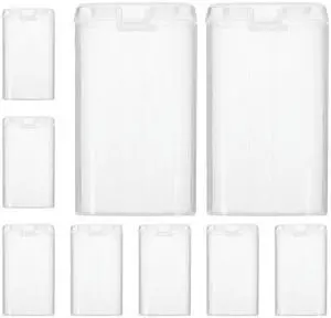 10Pcs Case Hard Plastic Box Organizer for Aa Aaa Button Cells Protection Against Impact Dirt Splash 10Pcs Case Hard Plastic Box Organizer for Aa Aaa Button Cells Protection Against Impact Dirt Splash