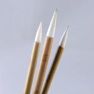 3Pcs Chinese Calligraphy Brush Set Elastic White Hair Bamboo Handle Drawing Writing Practice for Beginners L Size Home 3Pcs Chinese Calligraphy Brush Set Elastic White Hair Bamboo Handle Drawing Writing Practice for Beginners L Size Home