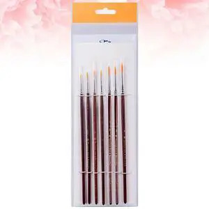 1 Set/7PCS Nylon Hair Art Paint Brush Set Wooden Handle Multifunctional Painting Art Painting Tools for Art Students 1 Set/7PCS Nylon Hair Art Paint Brush Set Wooden Handle Multifunctional Painting Art Painting Tools for Art Students