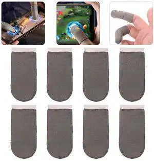 8Pcs Game Finger Sleeves Anti-Slip Thin Thumb Covers Sweat Proof Finger Gloves for Mobile Game Controllers Enhance Sensitivity 8Pcs Game Finger Sleeves Anti-Slip Thin Thumb Covers Sweat Proof Finger Gloves for Mobile Game Controllers Enhance Sensitivity