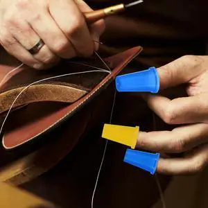 20Pcs Colorful Plastic Thimbles Small Size Finger Protectors for Quilting Needlework Seamstresses Crafting Groups DIY Craft 20Pcs Colorful Plastic Thimbles Small Size Finger Protectors for Quilting Needlework Seamstresses Crafting Groups DIY Craft