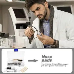 1Set Eyeglass Repair Kit Sturdy Glasses Nose Pads Screws Kit Easy Repair Sunglass Tool Set Eyeglass Nose Pads 1Set Eyeglass Repair Kit Sturdy Glasses Nose Pads Screws Kit Easy Repair Sunglass Tool Set Eyeglass Nose Pads