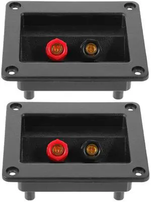 2Pcs Speaker Binding Post Terminal Cup for Stage Audio Boxes Secure Connection Easy Identification Red Black Posts 9.2x8.0cm ABS 2Pcs Speaker Binding Post Terminal Cup for Stage Audio Boxes Secure Connection Easy Identification Red Black Posts 9.2x8.0cm ABS